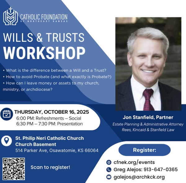 Wills & Trusts Workshop October 16 at St. Philip Neri